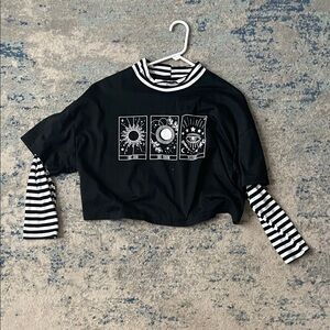 Black and White Striped Shirt